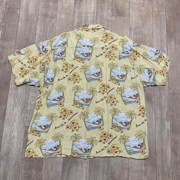 Big Dogs Hawaiian “Just Do It.. Tomorrow” Tropical Beach Surf Button Down Shirt - Picture 2 of 5